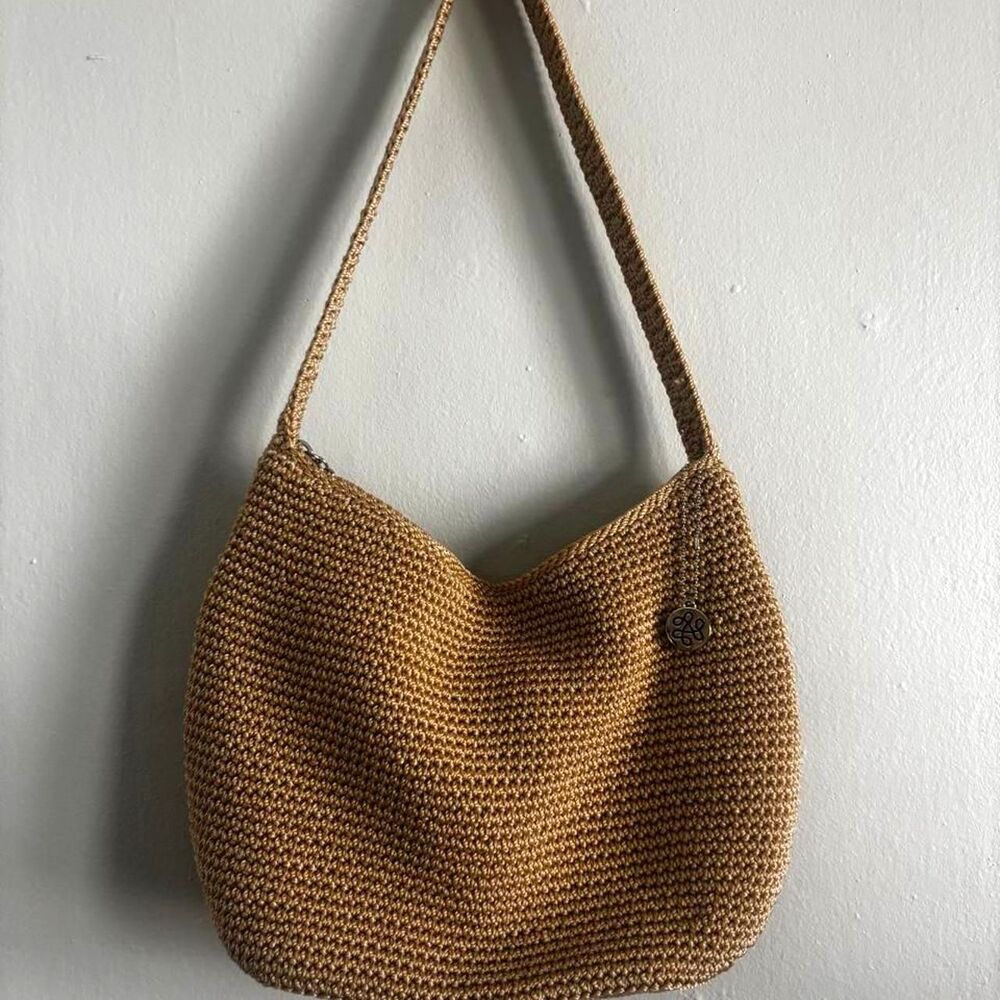 The Sak Crochet Shoulder Bag- Beige